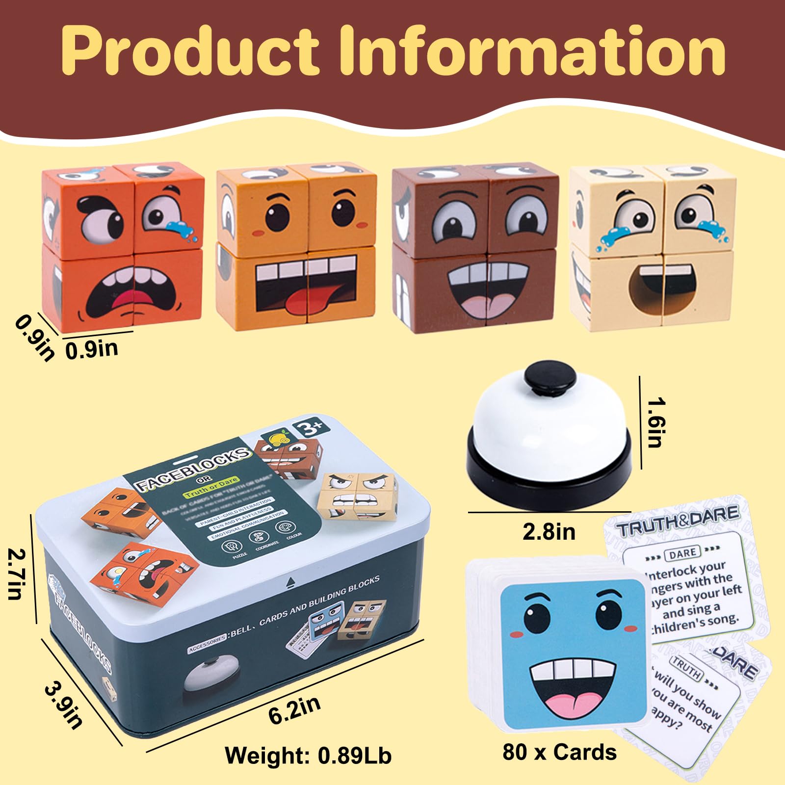 Pajojoqa Face Blocks gift-ready packaging; ideal party favors and Christmas gifts.