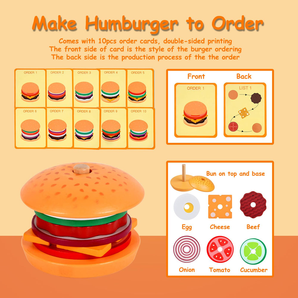 Pajojoqa wooden burger gift box ready for birthdays or holidays