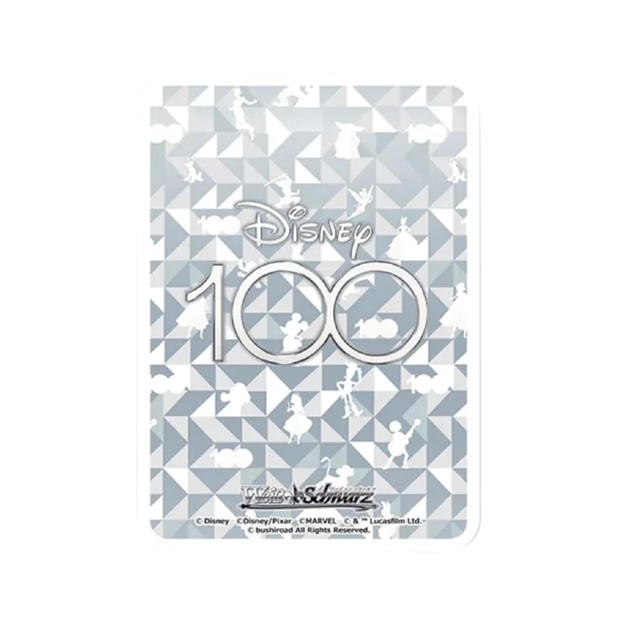 Weiss Schwarz Disney 100 art cards with deluxe foil and collectible charm.