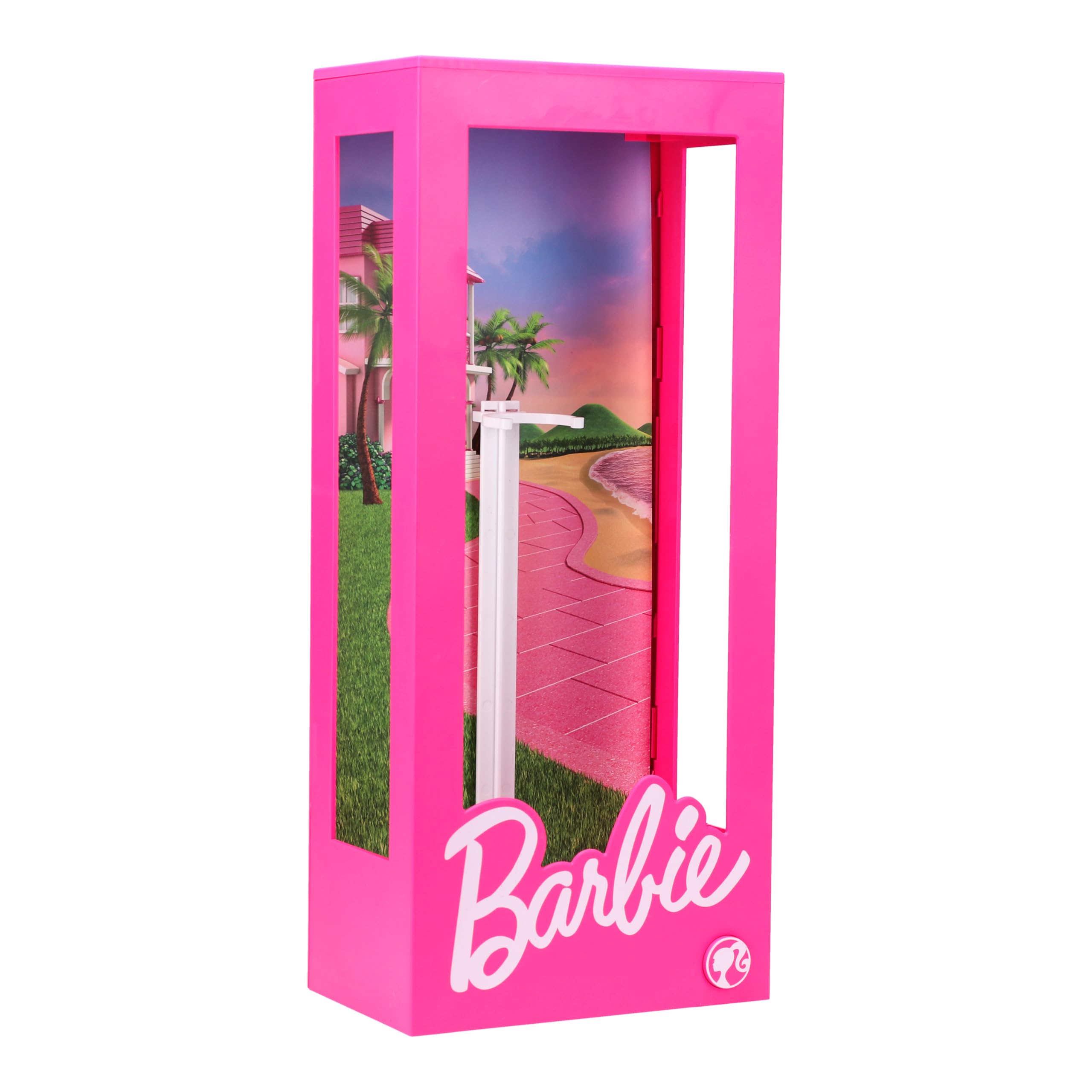 Paladone display case measures 34 cm for a compact centerpiece.