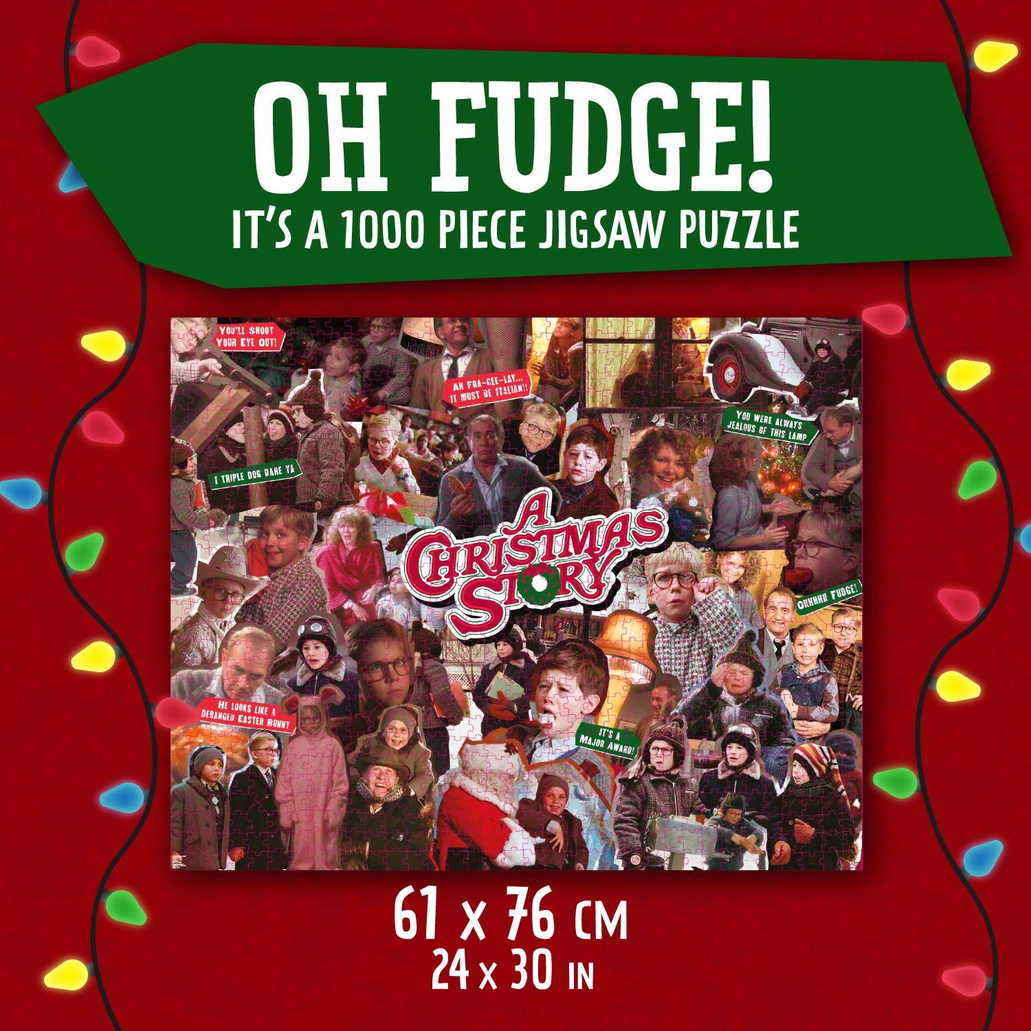 Paladone A Christmas Story puzzle pieces spread evokes cozy evenings and nostalgic joy.