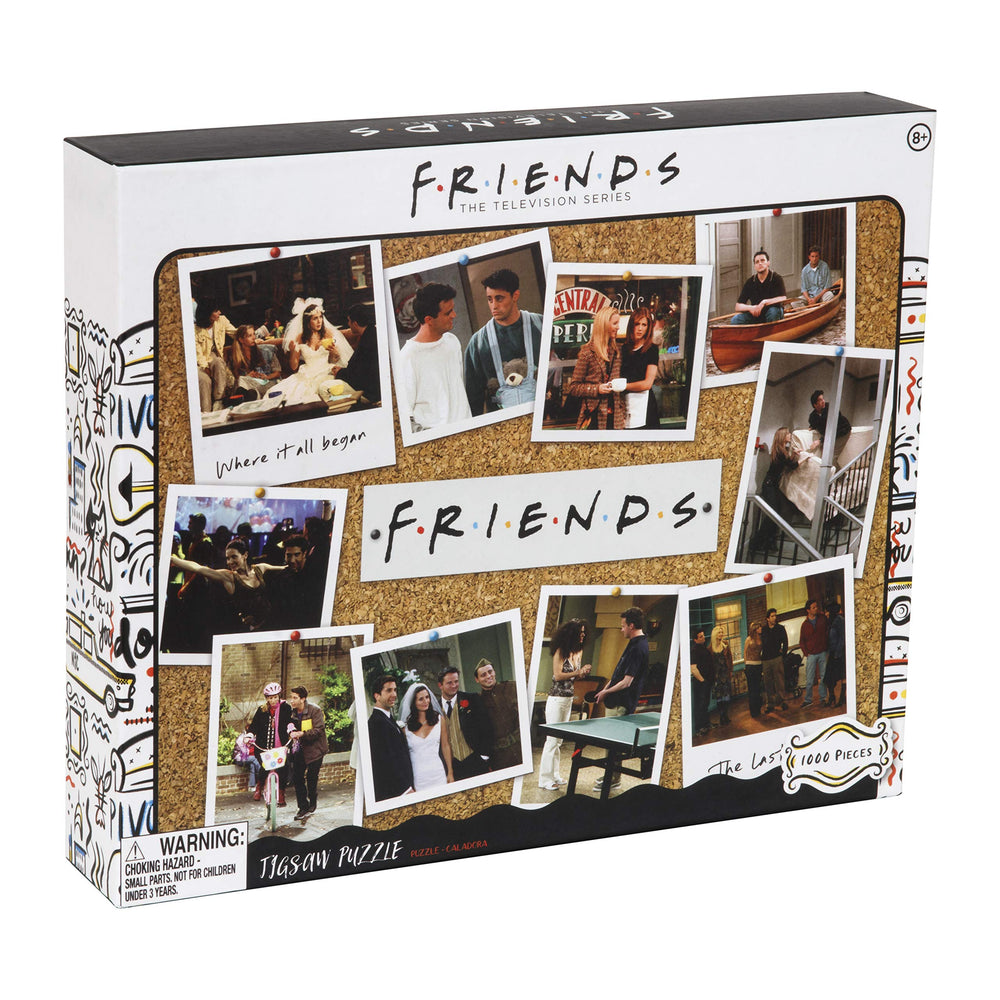 Paladone Friends puzzle corkboard photos show iconic scene for family game night.