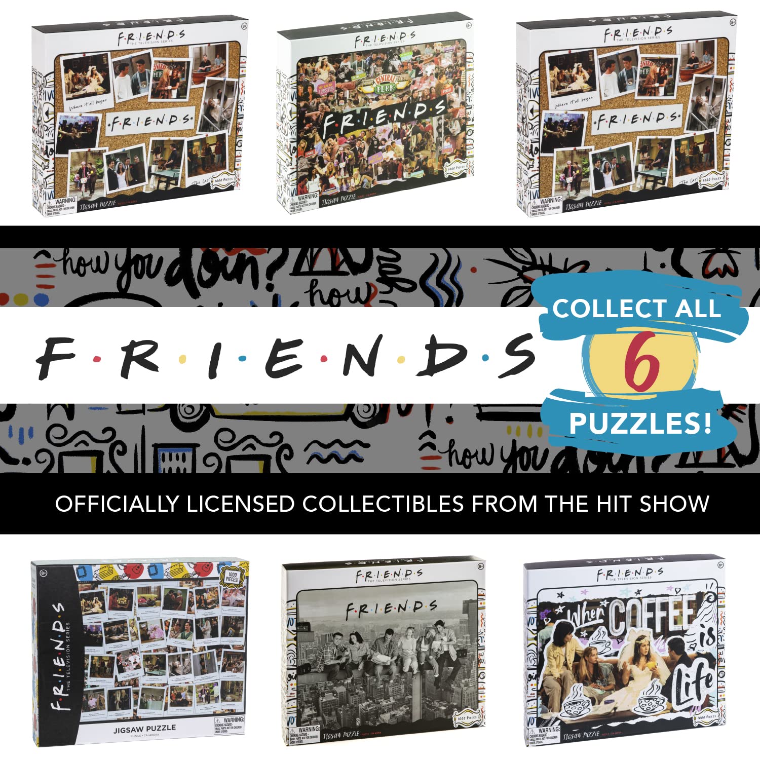 Paladone Friends puzzle official licensed box art highlights collectible quality.