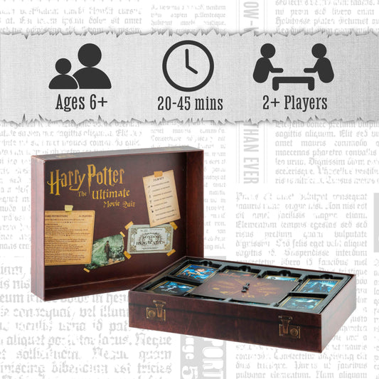 Paladone Harry Potter Movie Quiz question cards close-up for trivia