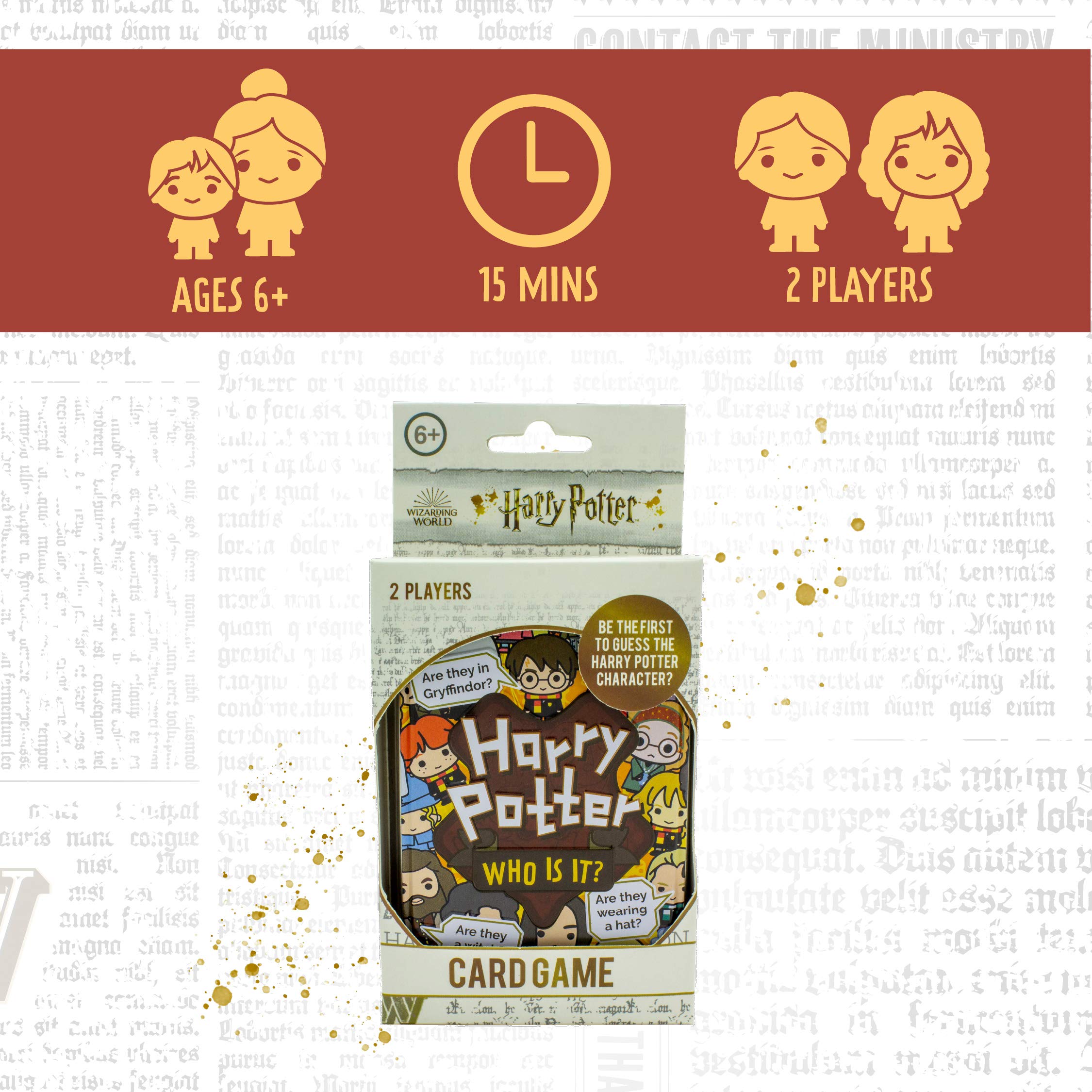 Paladone Harry Potter Who Is It blue pack cards for fresh questions and fun.