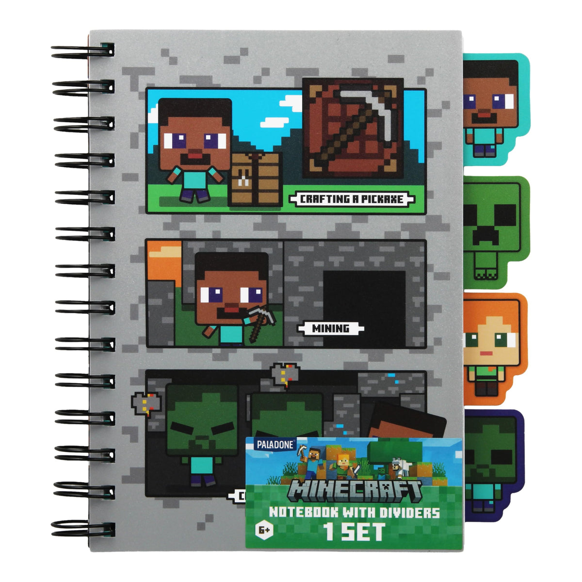Paladone Minecraft notebook cover with blocky art, a stylish study companion for fans.