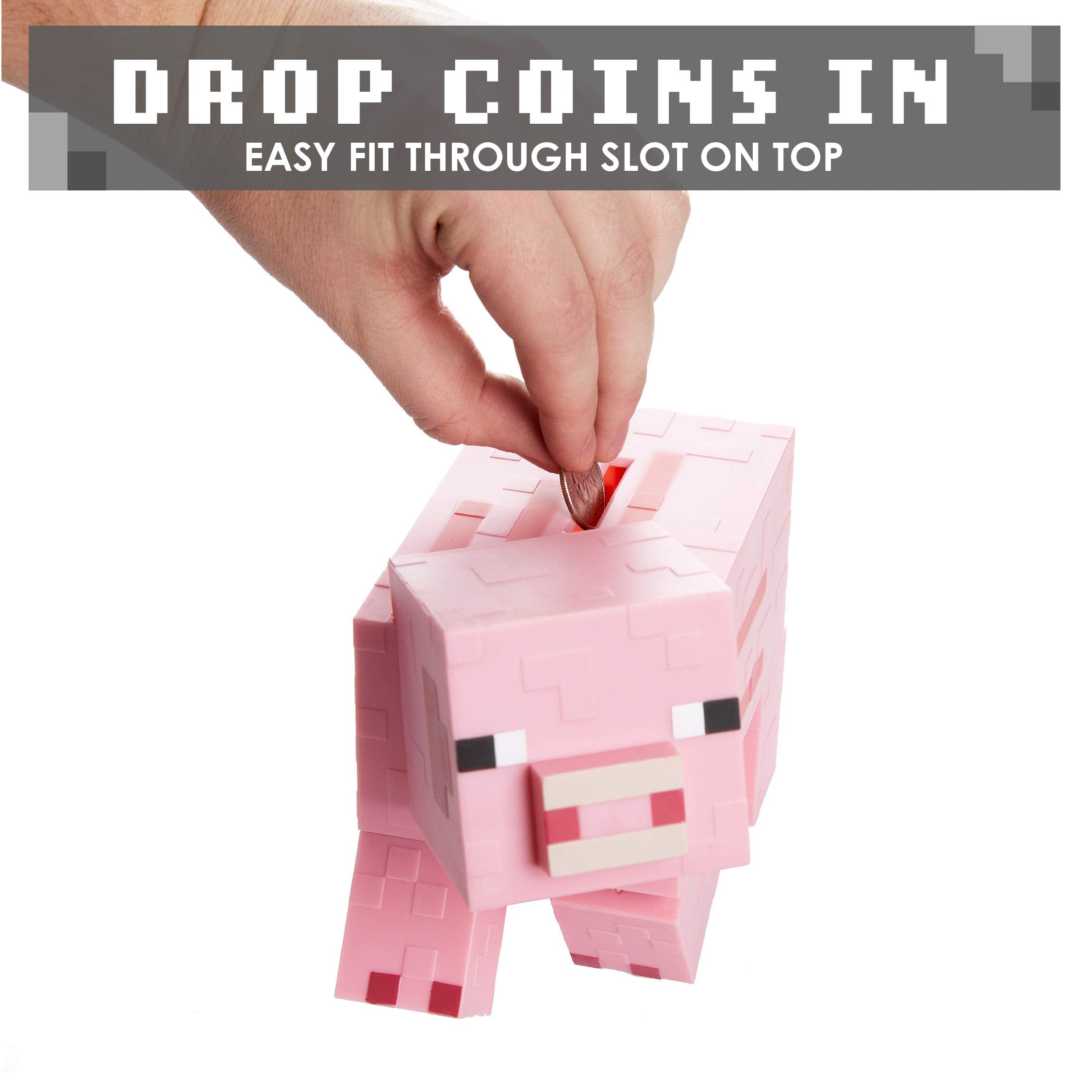 Paladone Minecraft Pig Money Bank eco-friendly material for sustainable decor.