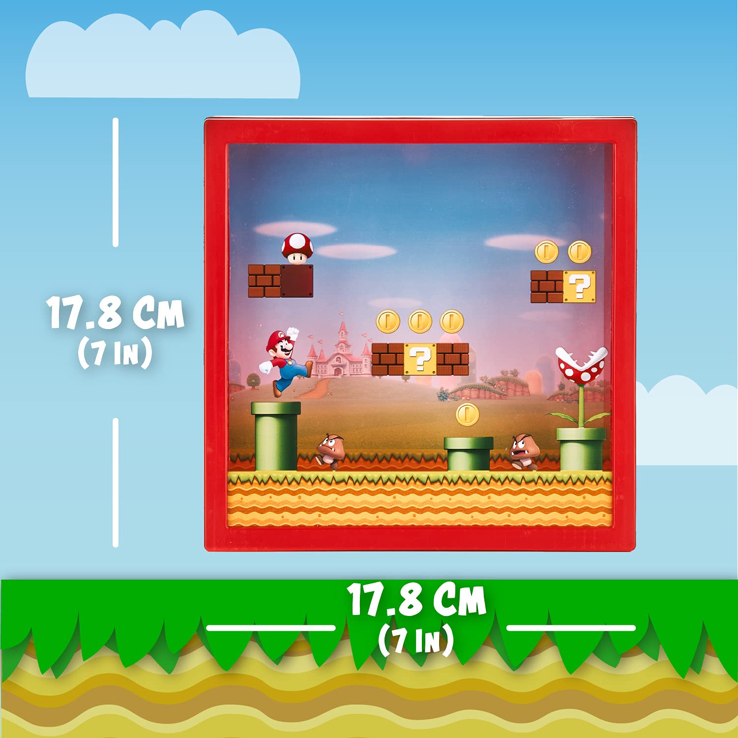 Goomba detail on Paladone Mario Money Box highlighting collectible charm.