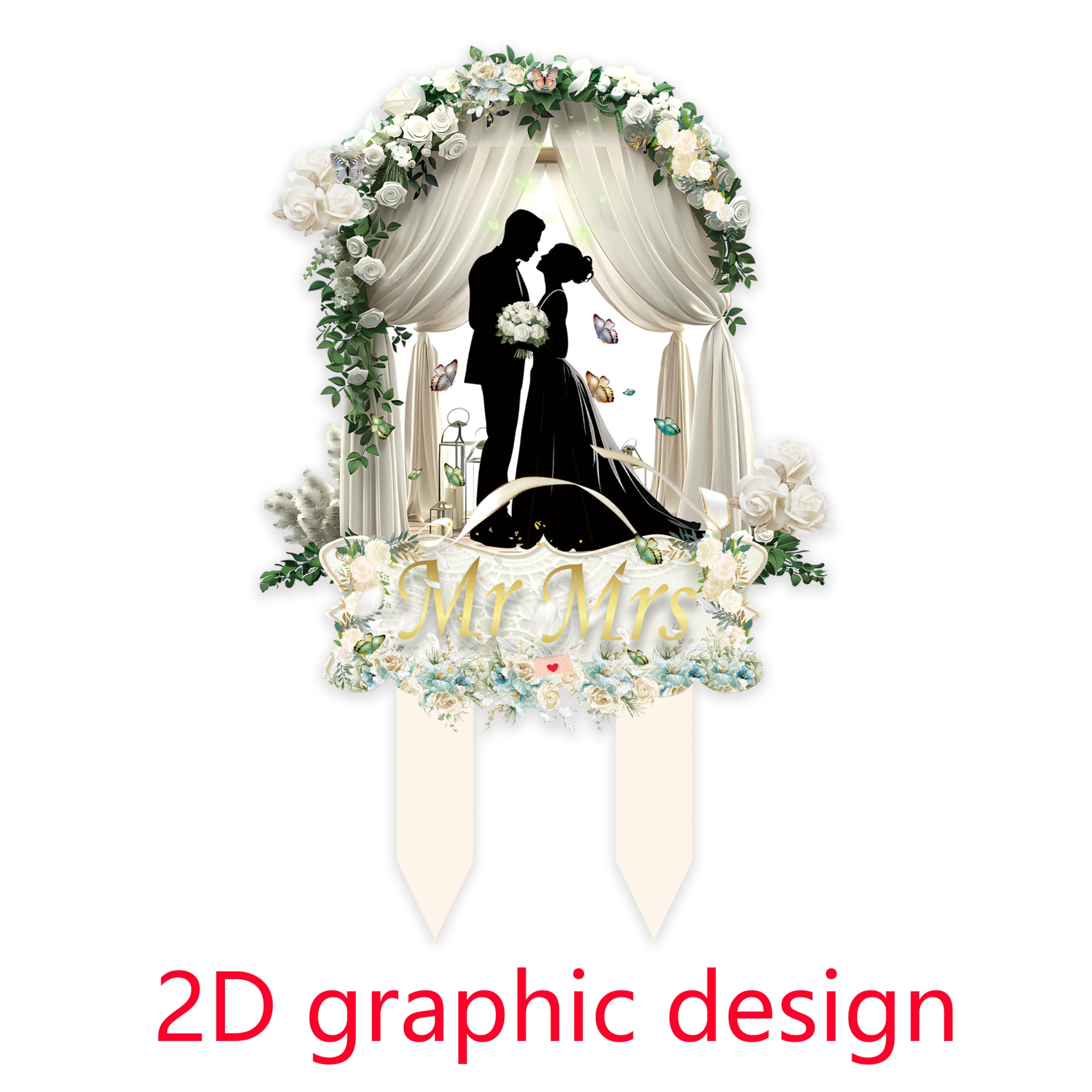 Palegg golden font detail adds a luxurious wedding touch.