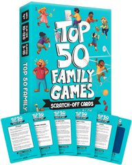 Palettes and Prints 50 Games deck on table offering endless family fun