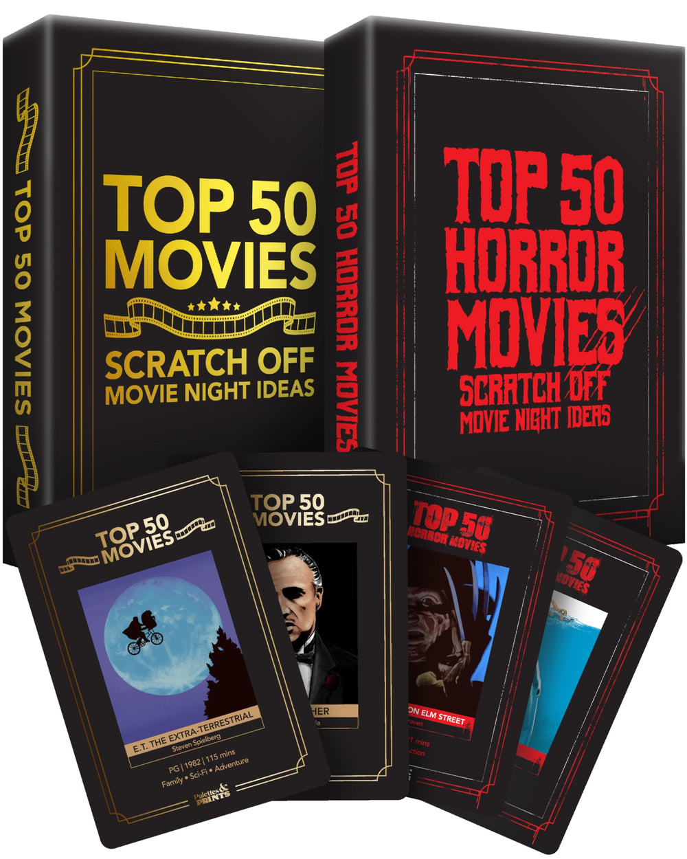 Palettes and Prints fan bundle cover art for epic horror movie nights.