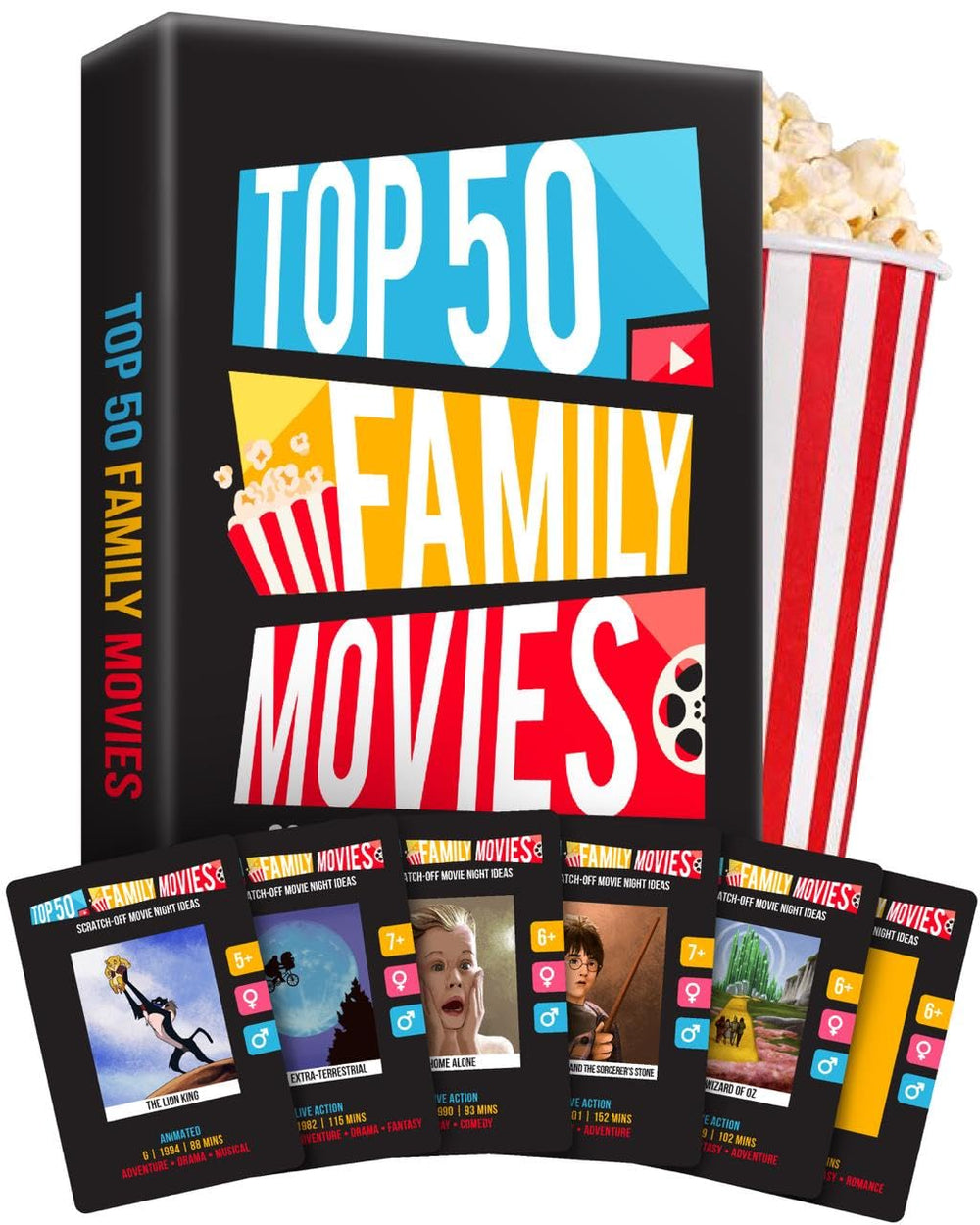 Palettes and Prints scratch-off deck cover art for cozy family movie nights and thoughtful gifts.