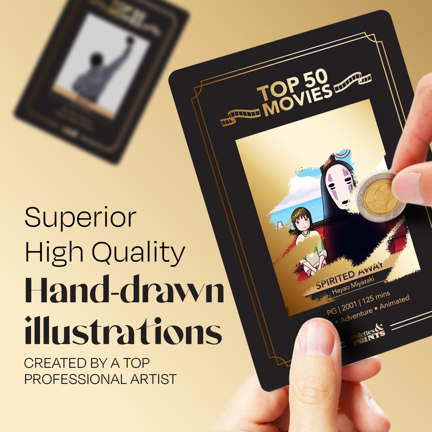 Palettes and Prints premium materials ensure durable, collectible scratch-off experience.