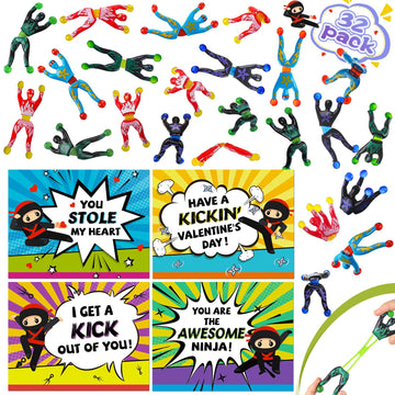 PaLeyFer sticky wall climbing ninja figure sticks to walls for interactive play.