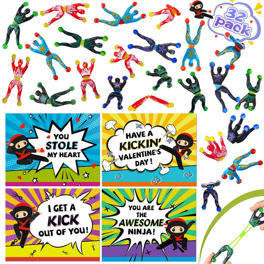 PaLeyFer sticky wall climbing ninja figure sticks to walls for interactive play.
