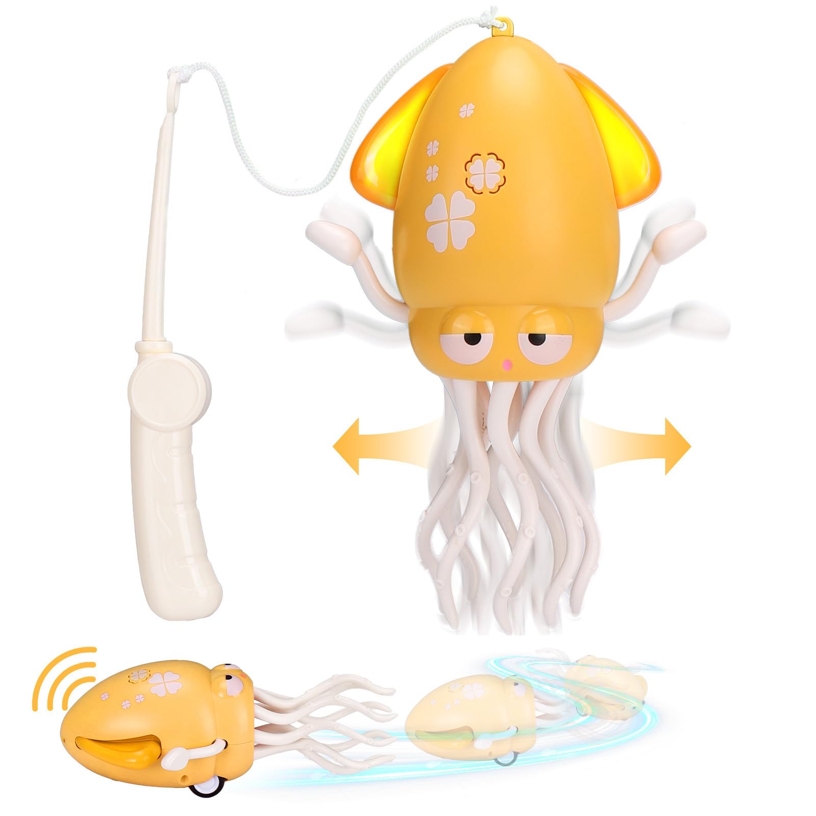 Palksky dancing octopus toy glows with lights during tummy time play