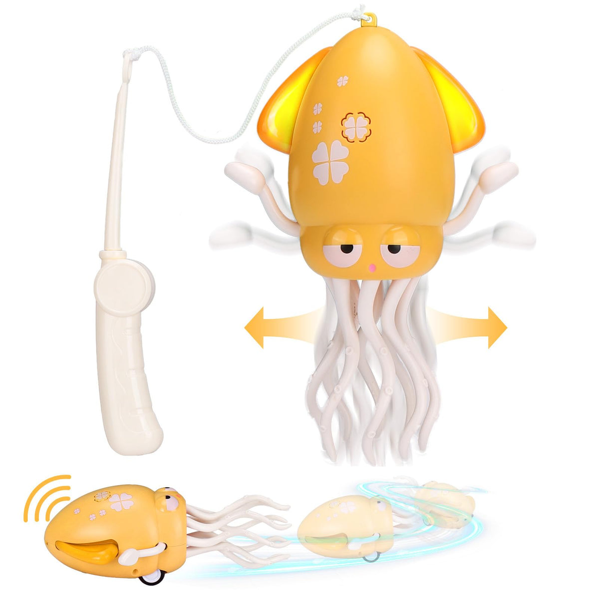 Palksky dancing octopus toy glows with lights during tummy time play