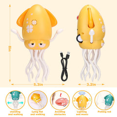 Palksky dancing octopus toy demonstrates lights and music during play