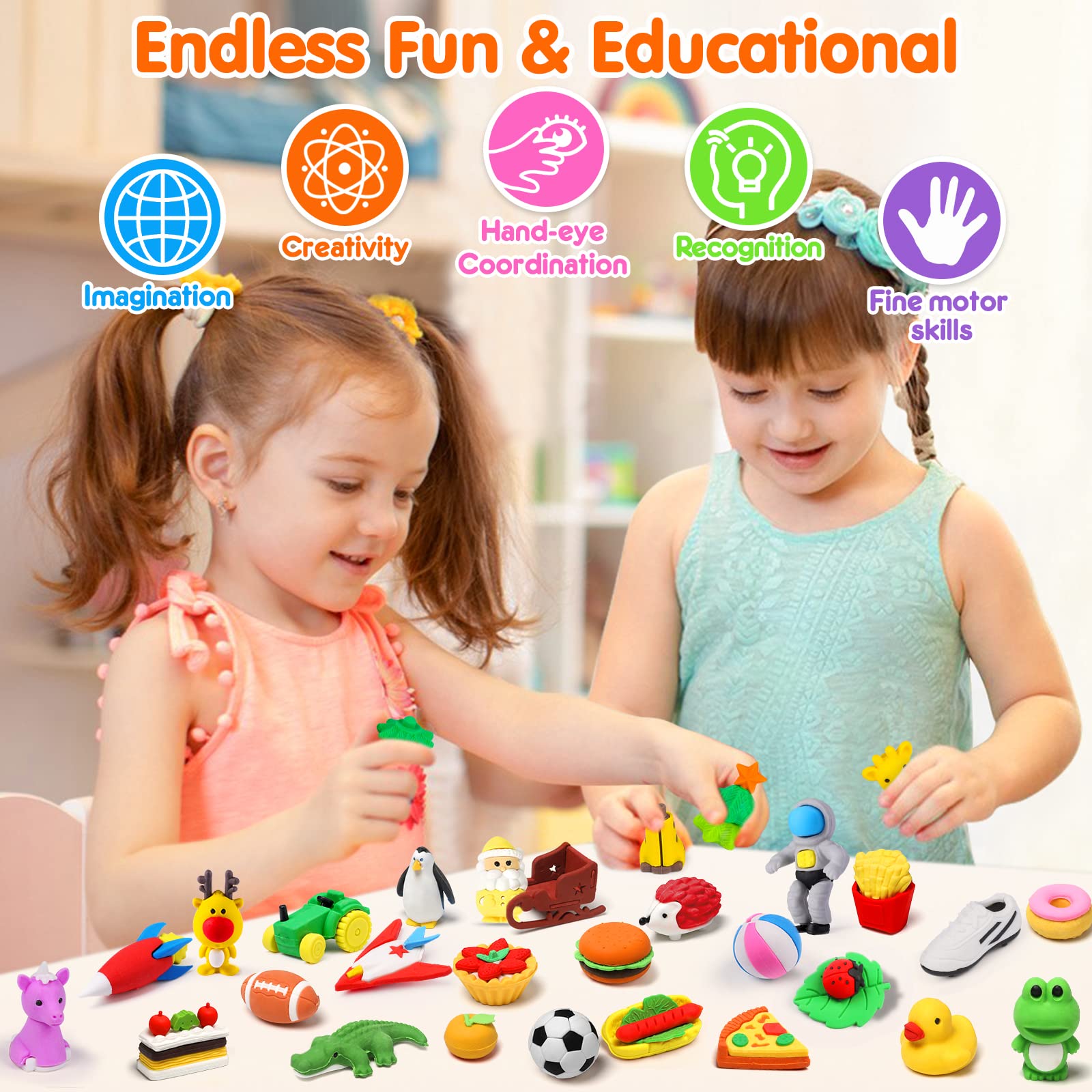 Palmatte desk pets erasers add playful decoration on desks
