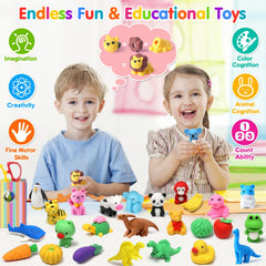 Palmatte mini animal eraser apple design, quirky fruit-themed learning aid.