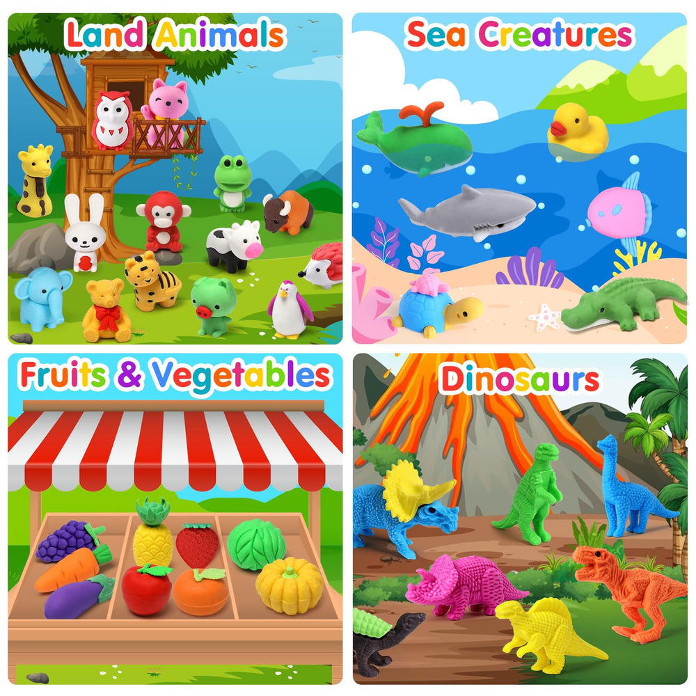 Palmatte mini animal eraser carrot design, vibrant theme for activities.