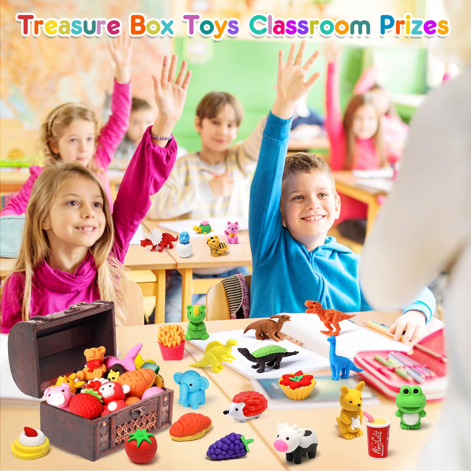 Palmatte take-apart erasers for educational play and creativity.