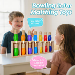 Pamexin beechwood box with pins for color clues game