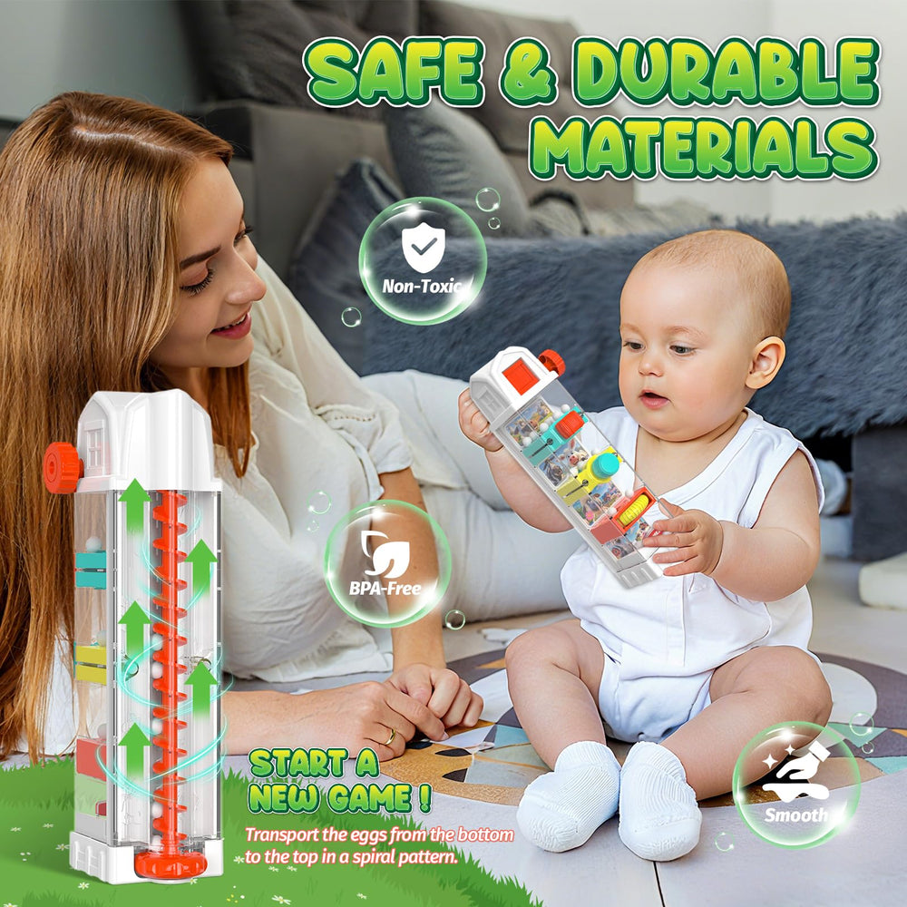 Pamexin farm egg drop toy bright colors appealing to young children during play sessions