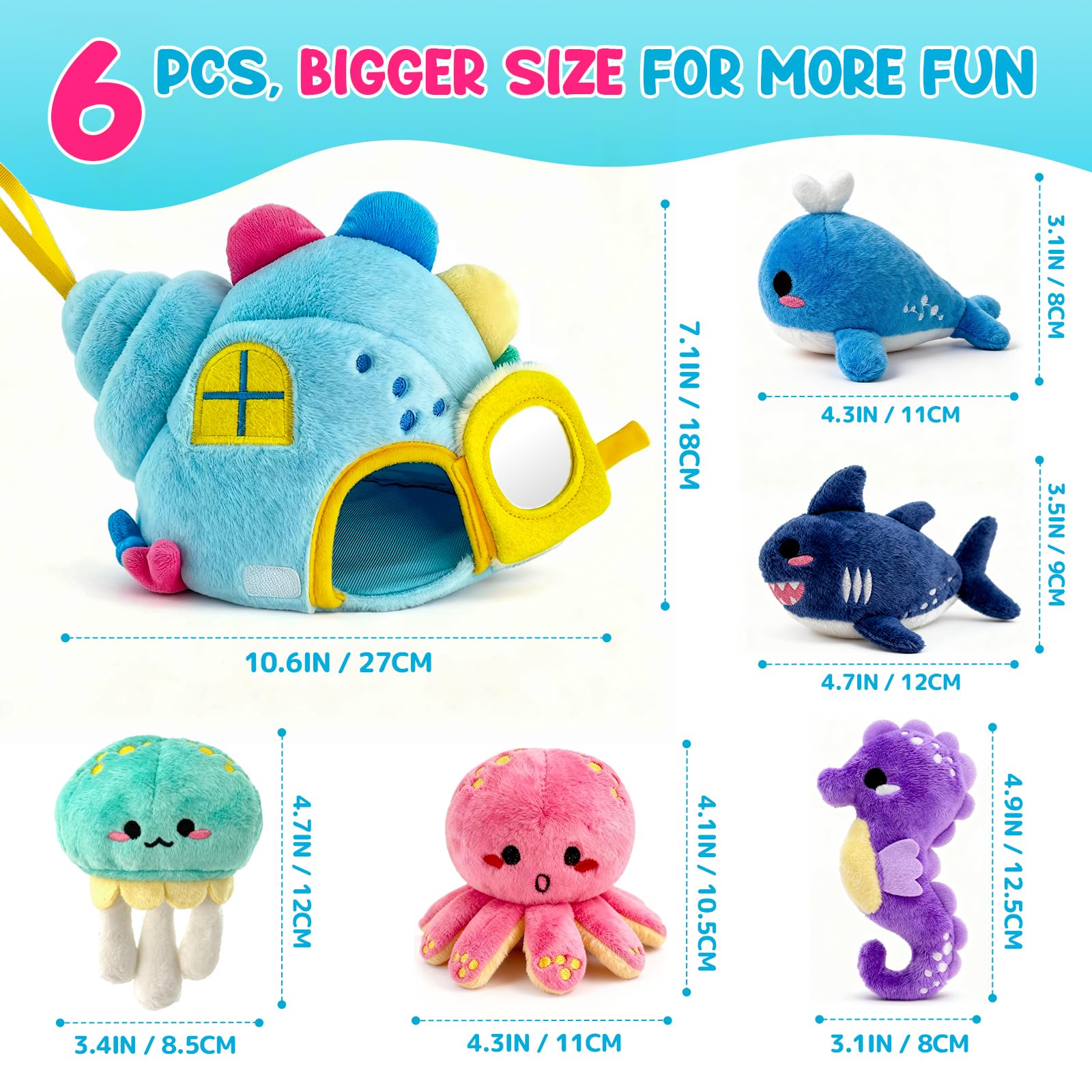 Pamexin montessori-rattle-mirror toy combines sound with self-recognition during play.