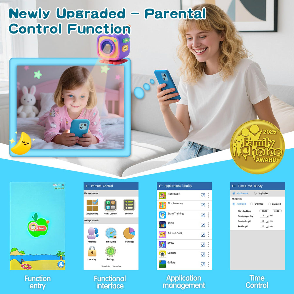 Pamox Kids Toy Phones parental control UI for supervised play