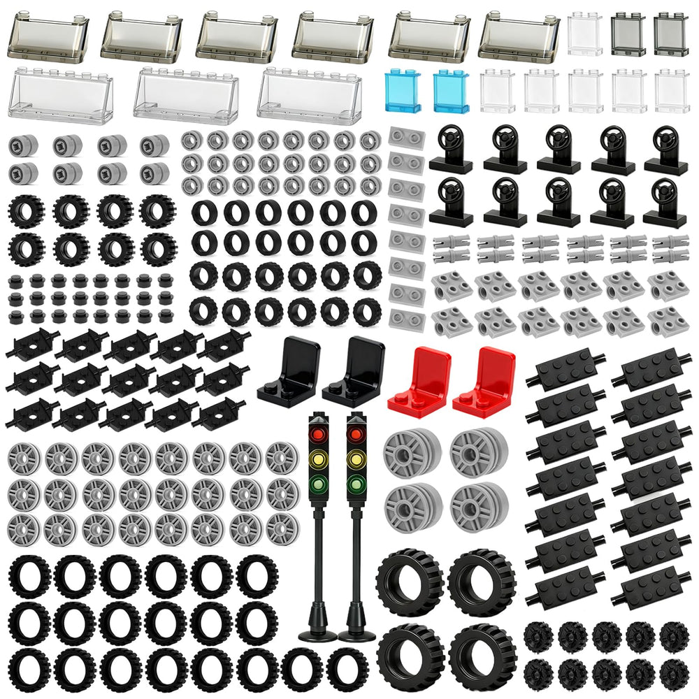 Pamvava 298-piece car parts set for imaginative builds and STEM-inspired play.
