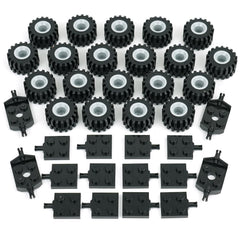 Pamvava 56-piece tires wheels axles set for versatile brick builds