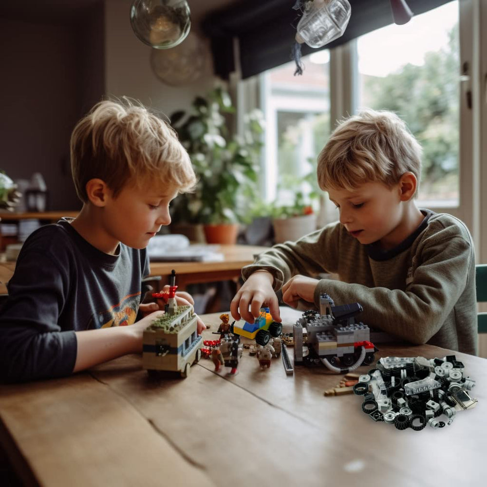 Pamvava car-tires-and-axles provide realistic rolling action for kids' builds