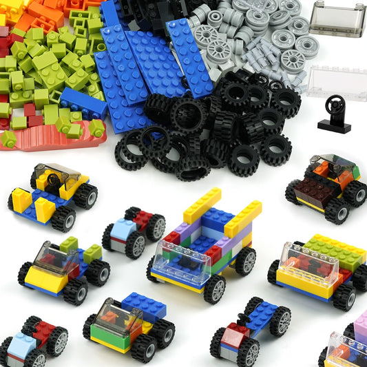 Pamvava Classic Bricks Wheels and Axles Set for creative car builds and STEM play