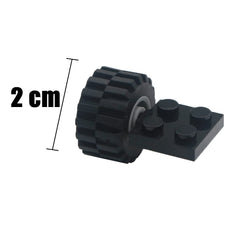 Pamvava wheel holder axles closeup highlighting smooth ABS plastic