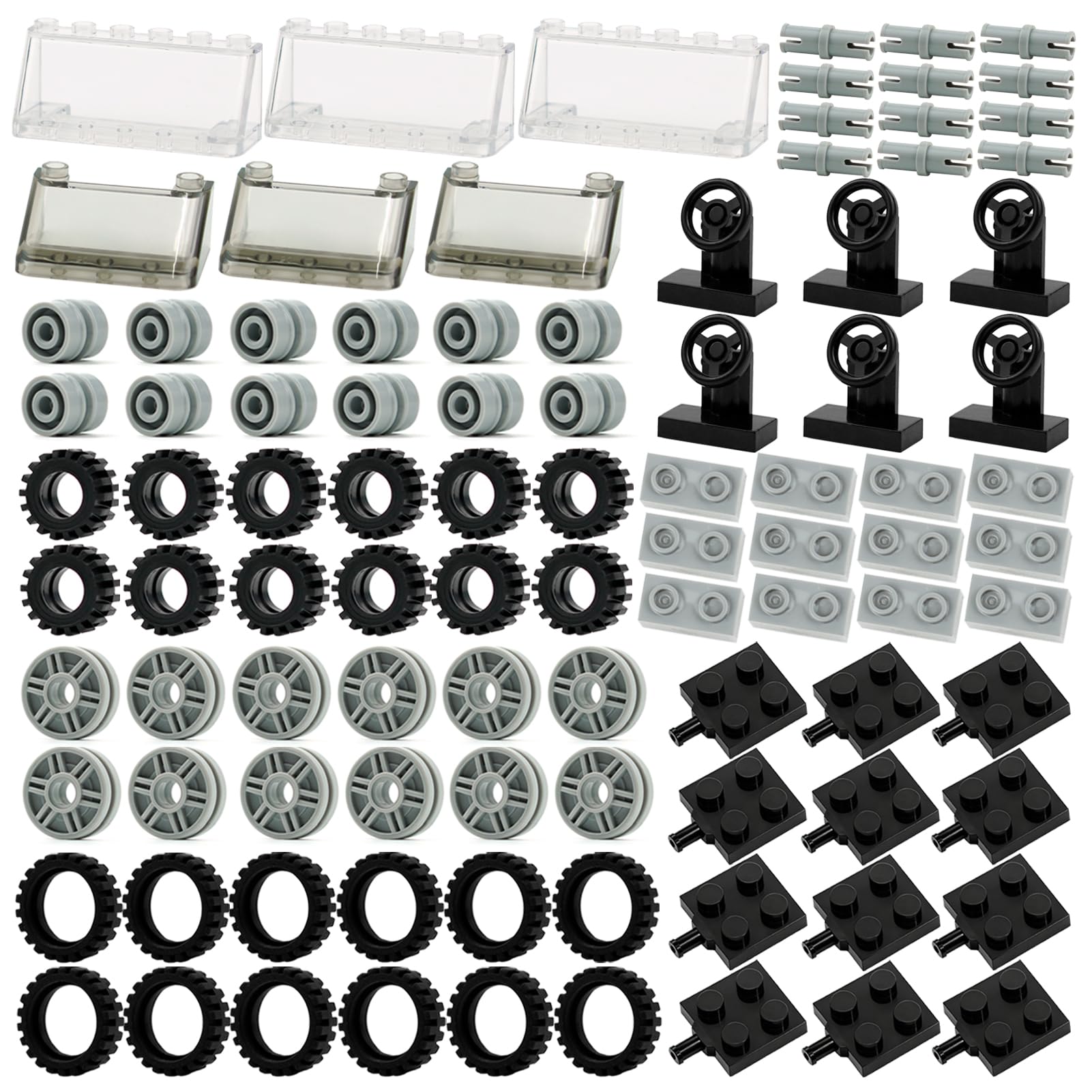 Pamvava Wheels and Axles 102-piece set overview for creative STEM play