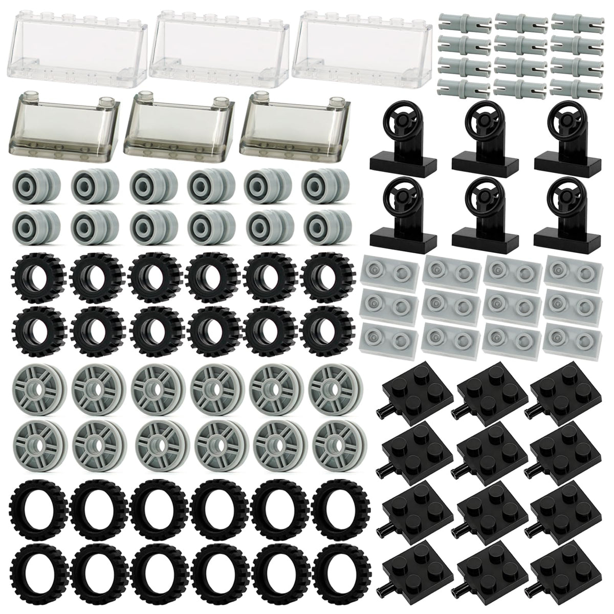 Pamvava Wheels and Axles 102-piece set overview for creative STEM play