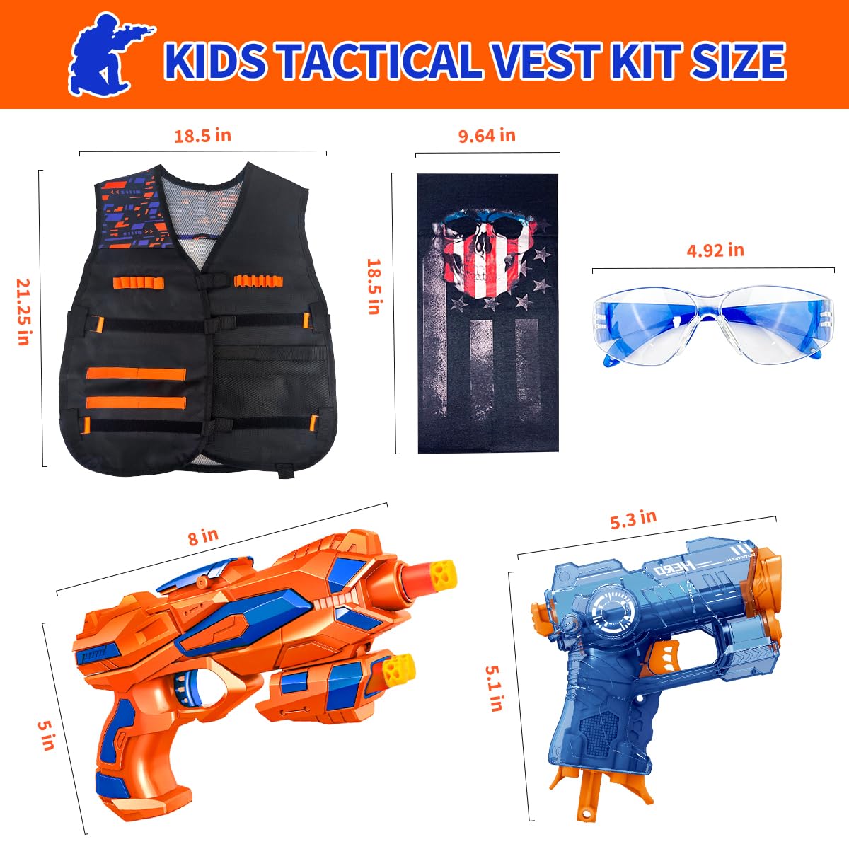 Pandahero pair of foam dart blasters for quick, exciting missions