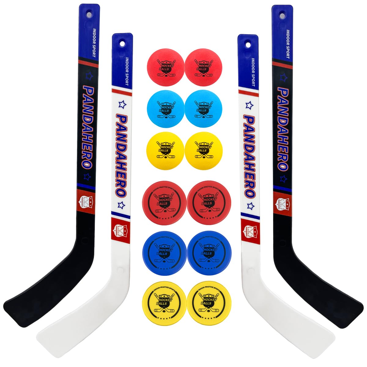 Pandahero mini-hockey-sticks-set-complete for indoor play and safe family fun