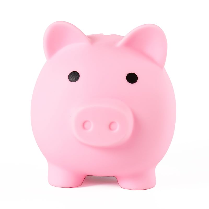 PandaEar Piggy Bank pink kids using it during play savings sessions.