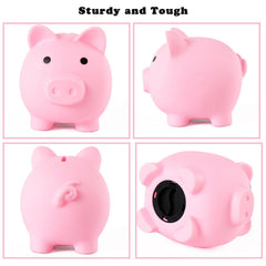 PandaEar Piggy Bank pink open-cap demonstrates simple withdrawal for kids.