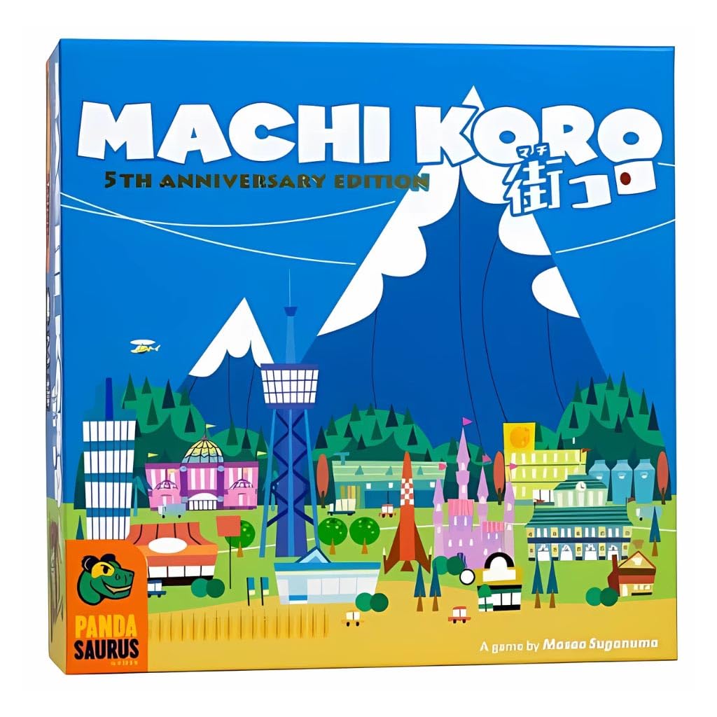 Pandasaurus Machi Koro city-build dice game in action for family play.