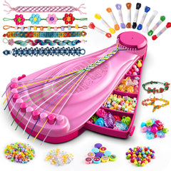P&amp;C friendship bracelet kit with clip-slot loom for easy at-home crafting