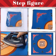Panelee Mahjong mat red texture close-up reveals anti-slip design and durable surface
