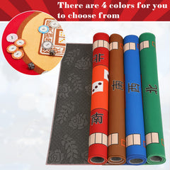 Panelee Mahjong mat red top view emphasizes bold color for lively game sessions