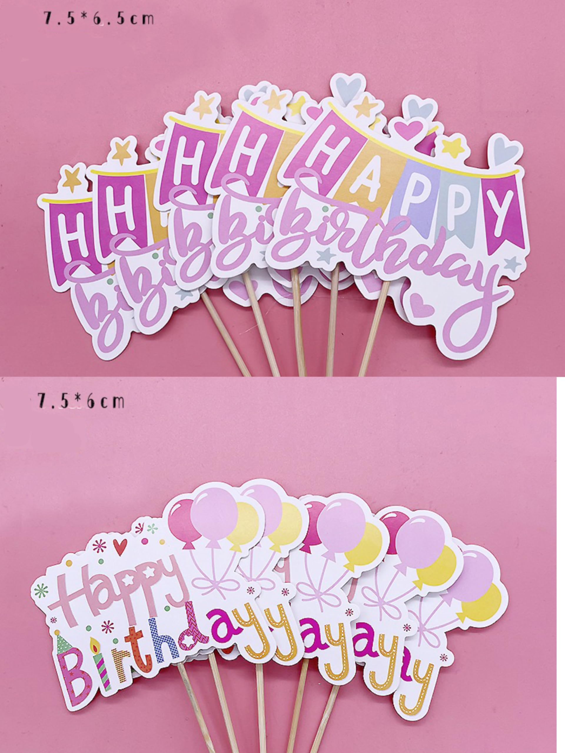 Pangogogo ten-styles multicolor toppers offer mix-and-match fun.