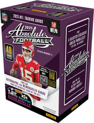 Panini Absolute Football 2025–26 blaster box packaging with retail-exclusive inserts for collectors