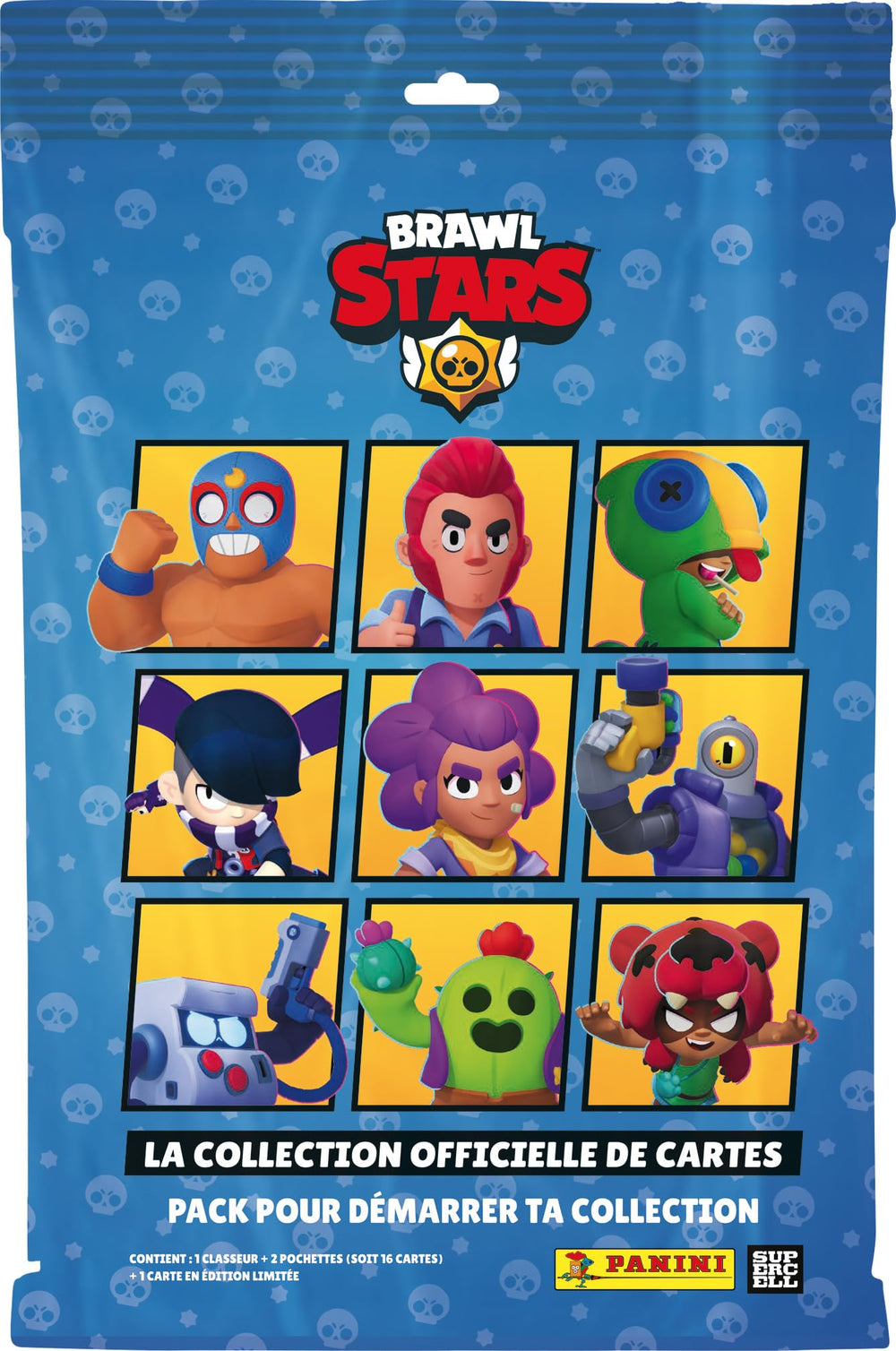 Panini Brawl Stars starter pack binder, ideal for organizing your growing collection.