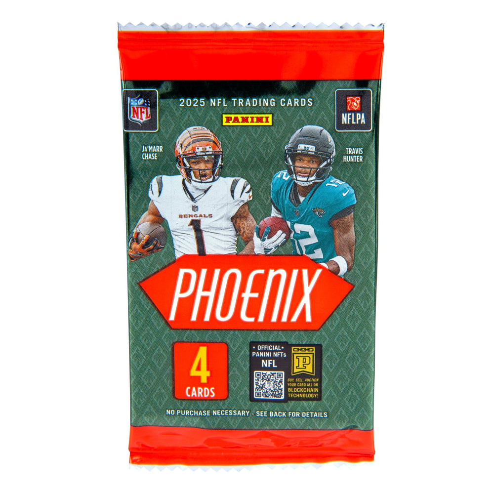 Panini FB Phoenix 25-26 blaster opening action highlights quick grab-and-go play.