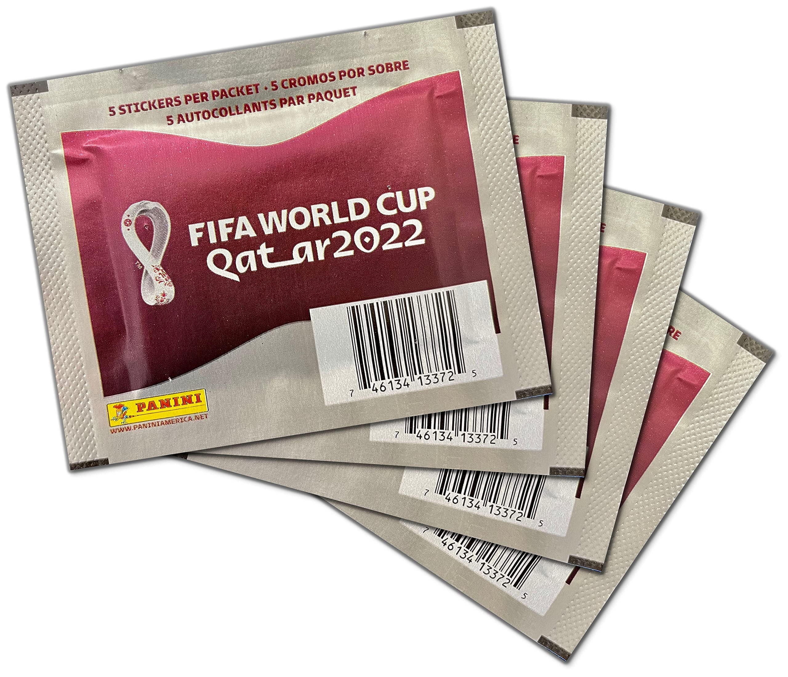 Panini World Cup Qatar 2022 sticker box sealed, ideal for trading with friends.